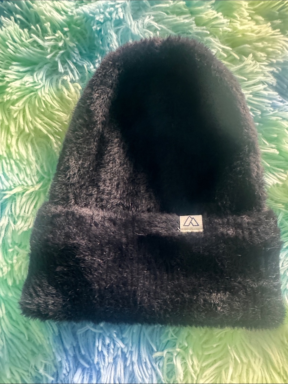 Alpine Design Black Faux Fur Kids Beanie